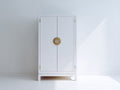 Armoire-Bois-96 x 50 x 190 cm-Blanc-Style contemporain
