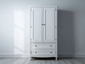 Armoire-Bois-112 x 57 x 198 cm-Blanc-Style néoclassique